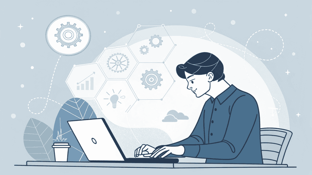 Soloentrepreneur using AI tools to support decision-making and business systems